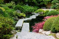 Japanischer Garten Natursteine Koi- Teich Br&uuml;cke